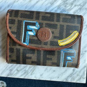 RARE Fendi Vintage Canvas Trifold Wallet with Zuca FF Print